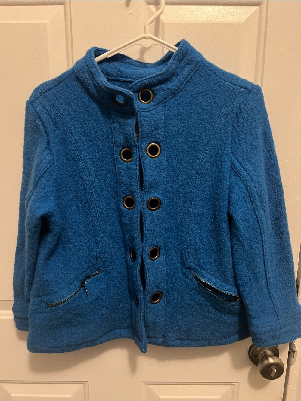 Tria 100% Wool Coat- Cobalt Blue
